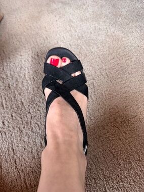 Ecco Black Sandals